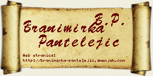 Branimirka Pantelejić vizit kartica